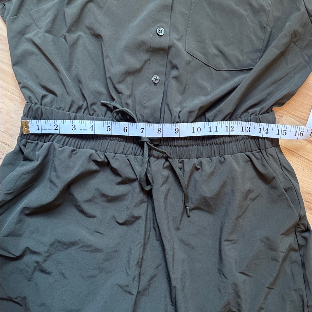 Athleta NWT Avenue Romper Olive Green UPF Button-Up Romper S - Picture 5 of 7